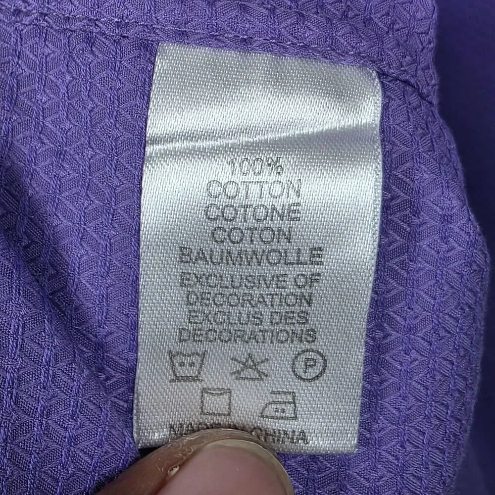Robert Graham Men's Purple Micro Diamond Pattern Button-Up Shirt Size 18